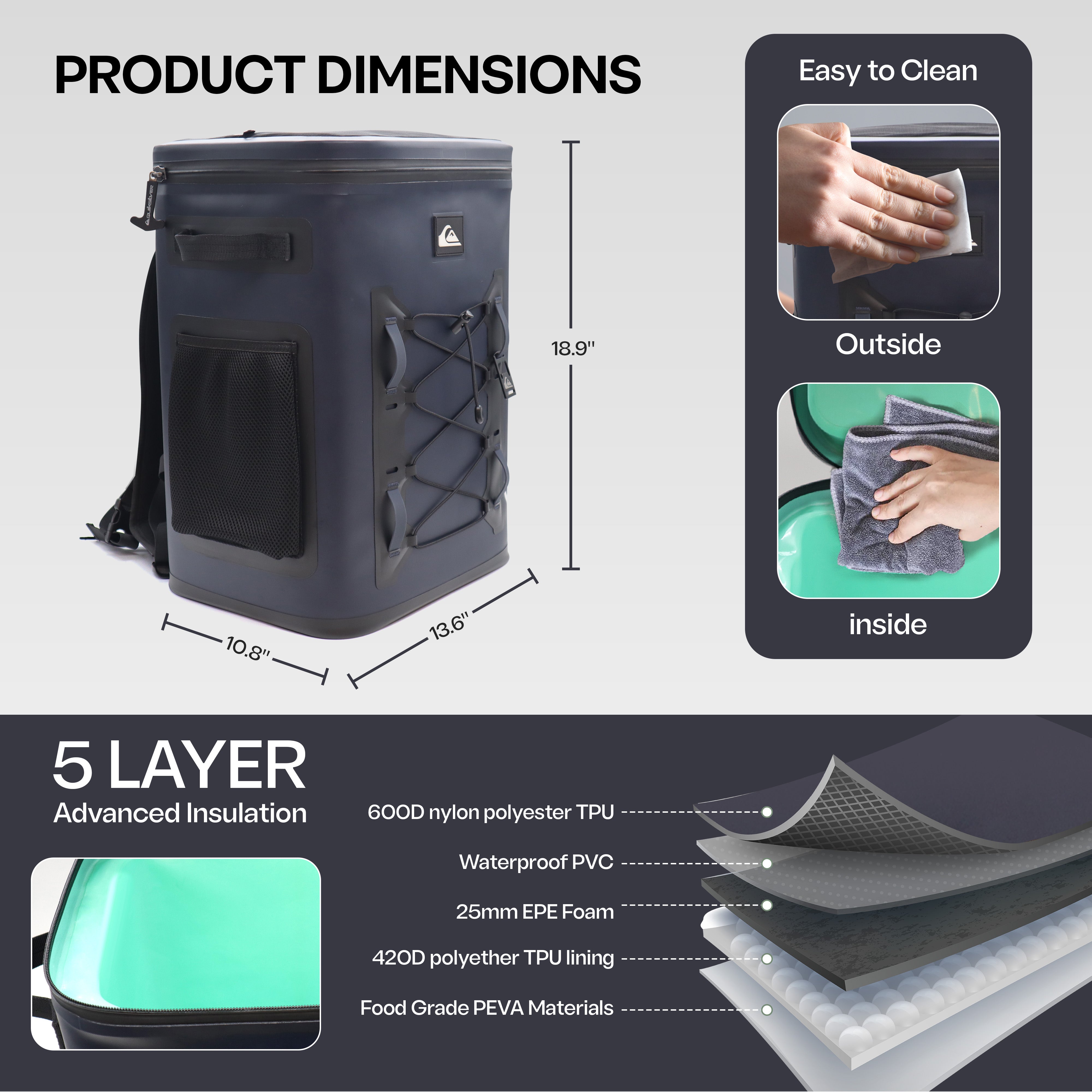 The Shoreline Collection Backpack Cooler